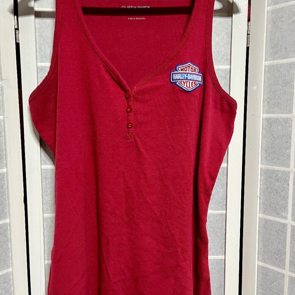 Harley Davidson Red Tank Top - Picture 1 of 3